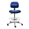 ESD Cleanroom Vinyl Chair – Bench Height, Adjustable & Ergonomic | Model AL10-VCC